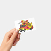 Cartoon von Hot Dog Futter LKW Ausweis (Handheld)