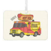 Cartoon von Hot Dog Futter LKW Autolufterfrischer (Rückseite)