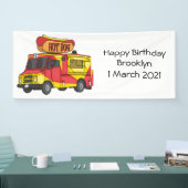 Cartoon von Hot Dog Futter LKW Banner (Messe)