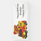 Cartoon von Hot Dog Futter LKW Banner (Vertikal)