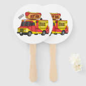 Cartoon von Hot Dog Futter LKW Fächer (Vorne und Hinten)