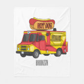 Cartoon von Hot Dog Futter LKW Fleecedecke (Vorderseite)
