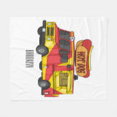 Cartoon von Hot Dog Futter LKW Fleecedecke (Vorderseite (Horizontal))