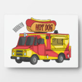 Cartoon von Hot Dog Futter LKW Fotoplatte (Vorderseite)
