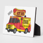 Cartoon von Hot Dog Futter LKW Fotoplatte (Seite)