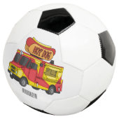Cartoon von Hot Dog Futter LKW Fußball (Dreiviertel)