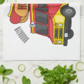 Cartoon von Hot Dog Futter LKW Geschirrtuch (Gefaltet)