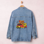 Cartoon von Hot Dog Futter LKW Jeansjacke (Hangar)