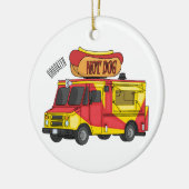 Cartoon von Hot Dog Futter LKW Keramik Ornament (Links)