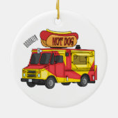 Cartoon von Hot Dog Futter LKW Keramik Ornament (Hinten)