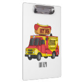 Cartoon von Hot Dog Futter LKW Klemmbrett (Rechts)