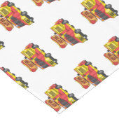 Cartoon von Hot Dog Futter LKW Kurzer Tischläufer (Ecke)