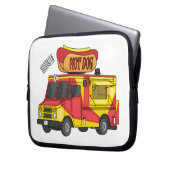 Cartoon von Hot Dog Futter LKW Laptopschutzhülle (Vorderseite Links)