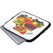 Cartoon von Hot Dog Futter LKW Laptopschutzhülle (Vorne Knopf)