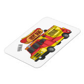 Cartoon von Hot Dog Futter LKW Magnet (Linke Seite)