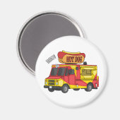 Cartoon von Hot Dog Futter LKW Magnet (Vorderseite/Rückseite)