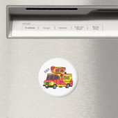 Cartoon von Hot Dog Futter LKW Magnet (In Situ (Geschirrspüler))