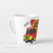 Cartoon von Hot Dog Futter LKW Milchtasse (Linke Ecke)