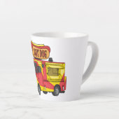 Cartoon von Hot Dog Futter LKW Milchtasse (Rechte Ecke)