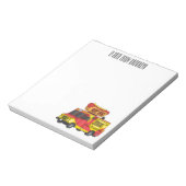 Cartoon von Hot Dog Futter LKW Notizblock (Rotiert)