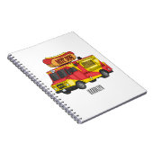 Cartoon von Hot Dog Futter LKW Notizblock (Rechte Seite)