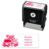 Cartoon von Hot Dog Futter LKW Permastempel (Beispiel)