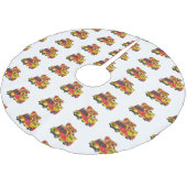 Cartoon von Hot Dog Futter LKW Polyester Weihnachtsbaumdecke (Schrägansicht)