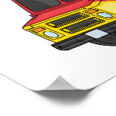 Cartoon von Hot Dog Futter LKW Poster (Ecke)