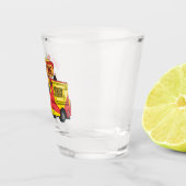 Cartoon von Hot Dog Futter LKW Schnapsglas (Rechts)