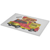 Cartoon von Hot Dog Futter LKW Schneidebrett (Ecke)