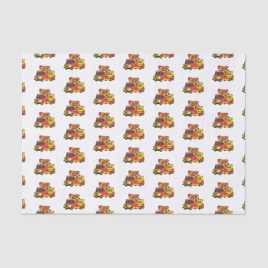 Cartoon von Hot Dog Futter LKW Seidenpapier (Vorderseite)