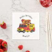 Cartoon von Hot Dog Futter LKW Serviette (Beispiel)