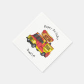 Cartoon von Hot Dog Futter LKW Serviette (Ecke)