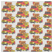 Cartoon von Hot Dog Futter LKW Stoff (Muster)