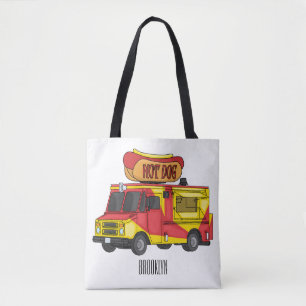 Cartoon von Hot Dog Futter LKW Tasche