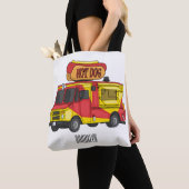 Cartoon von Hot Dog Futter LKW Tasche (Von Nahem)