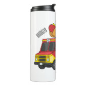 Cartoon von Hot Dog Futter LKW Thermosbecher (Nach links gedreht)