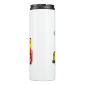 Cartoon von Hot Dog Futter LKW Thermosbecher (Rückseite)