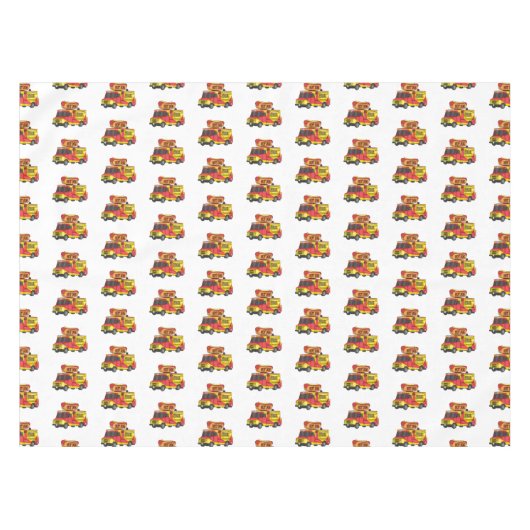 Cartoon von Hot Dog Futter LKW Tischdecke (Vorderseite (Horizontal))