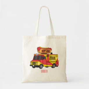 Cartoon von Hot Dog Futter LKW Tragetasche