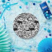 Cartoon von Hunden und Katzen" Papiere Teller (Party)