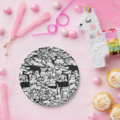 Cartoon von Hunden und Katzen" Papiere Teller (Party)