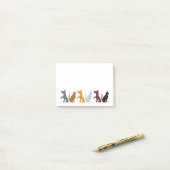 Cartoon von Katzen und Hunden Post-it Klebezettel (Auf Schreibtisch)