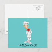 Cartoon von Koch mit lustigen Sprüchen Postkarte (Vorne/Hinten)