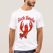 Cartoon von Krebsen (Cajun Crawfish) T-Shirt (Vorderseite)