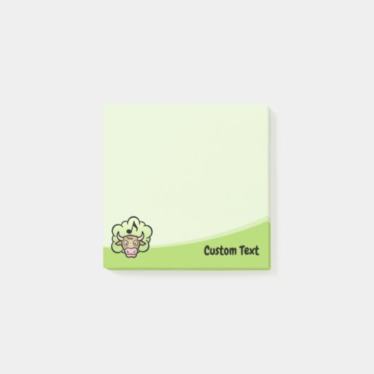 Cartoon von Kuhmethan Post-it Klebezettel (Vorderseite)