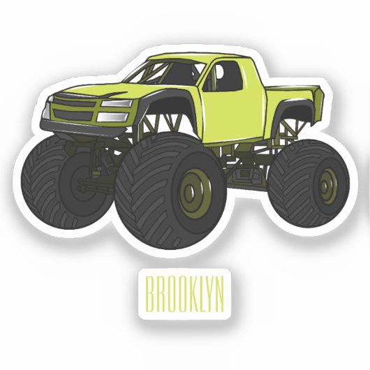 Cartoon von Monster Aufkleber (Vorderseite)