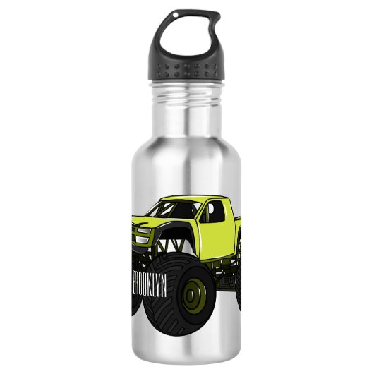 Cartoon von Monster Edelstahlflasche (Vorderseite)