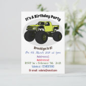 Cartoon von Monster Einladung (Stehend Vorderseite)