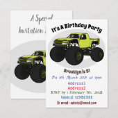 Cartoon von Monster Einladung (Vorne/Hinten)